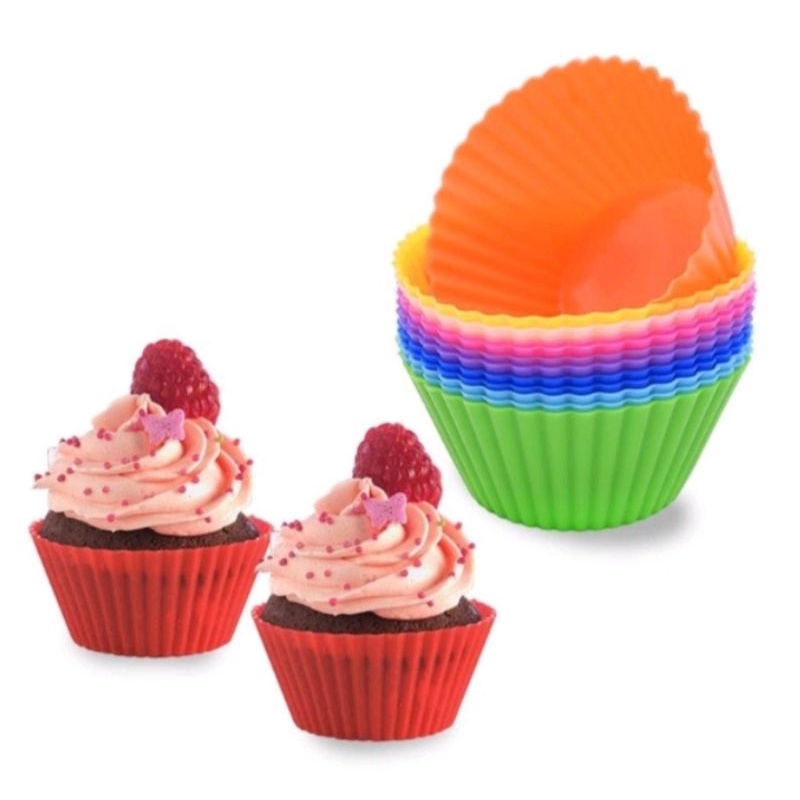 cetakan kue muffin cupcake silikon/Coklat Muffin Silicone Muffin Cup silikon