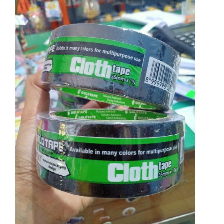 

➧ (120gr) lakban kain hitam GOLDTAPE 35mm / 1,5 inch き