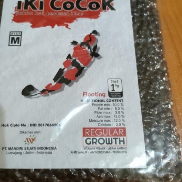 pakan ikan koi iki cocok high protein isi 1kg size m - M