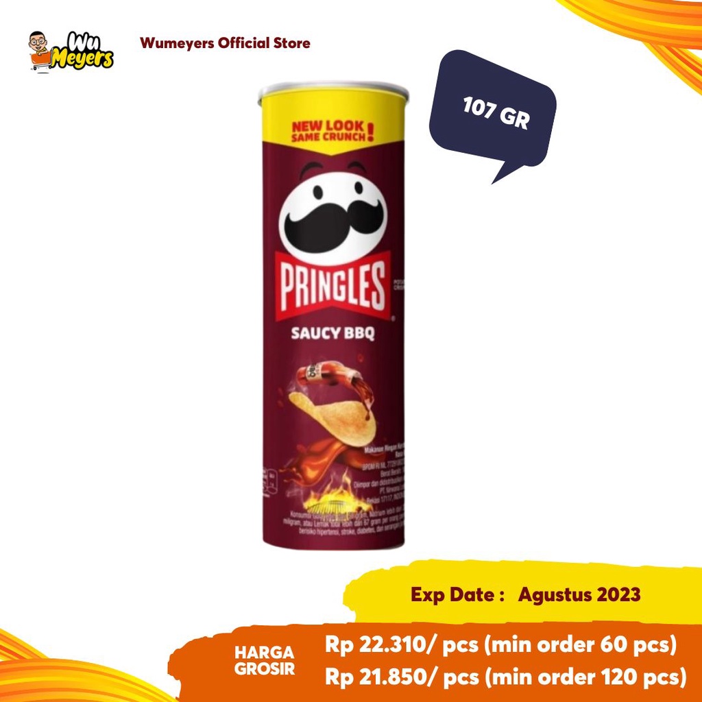 Jual Snack Pringles Keripik Kentang Saucy Bbq 107gr Shopee Indonesia