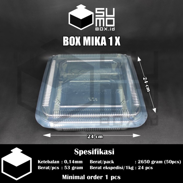 SALE Box mika plastik bening jumbo 1x untuk kue bolu ukuran besar [ECERAN]