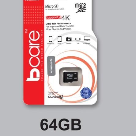 Bcare Micro SD 64GB Memory Card MicroSD HC Class 10 100Mbps CCTV