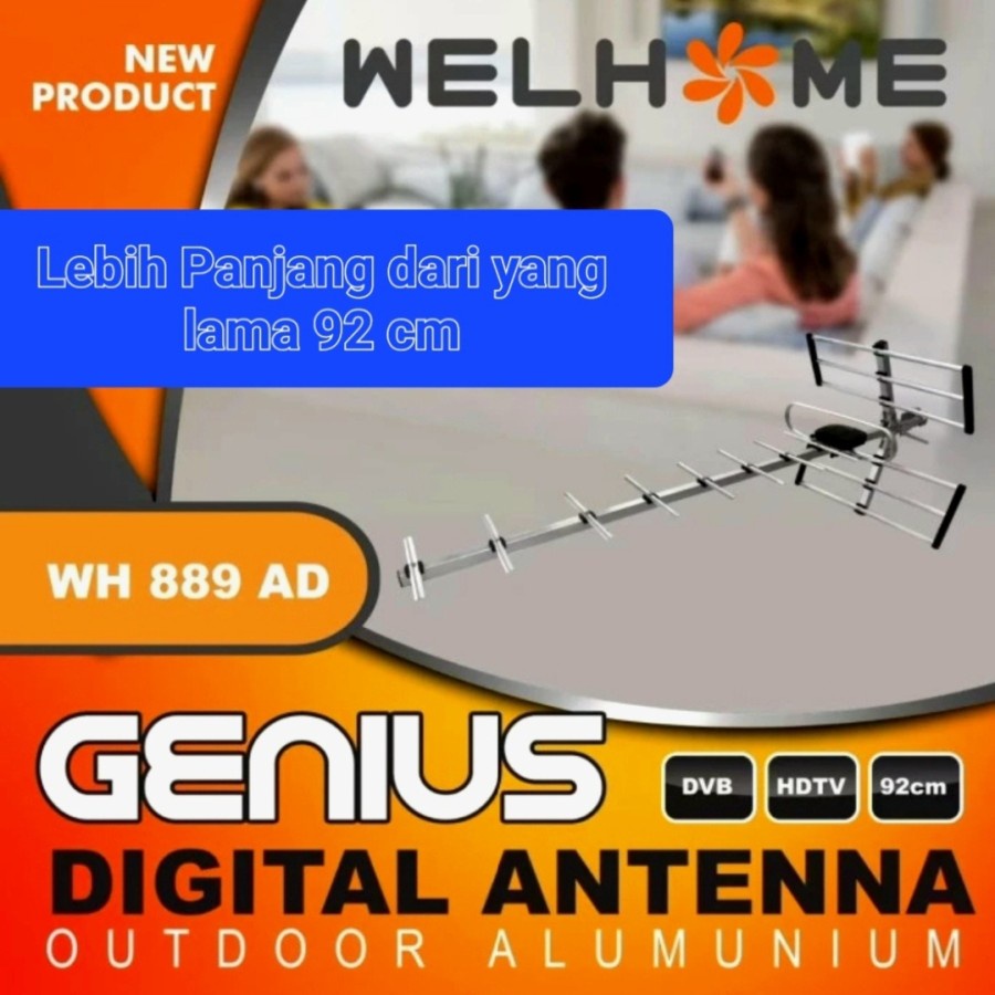 Antena TV Digital Outdoor Alumunium WH-888 AD Welhome