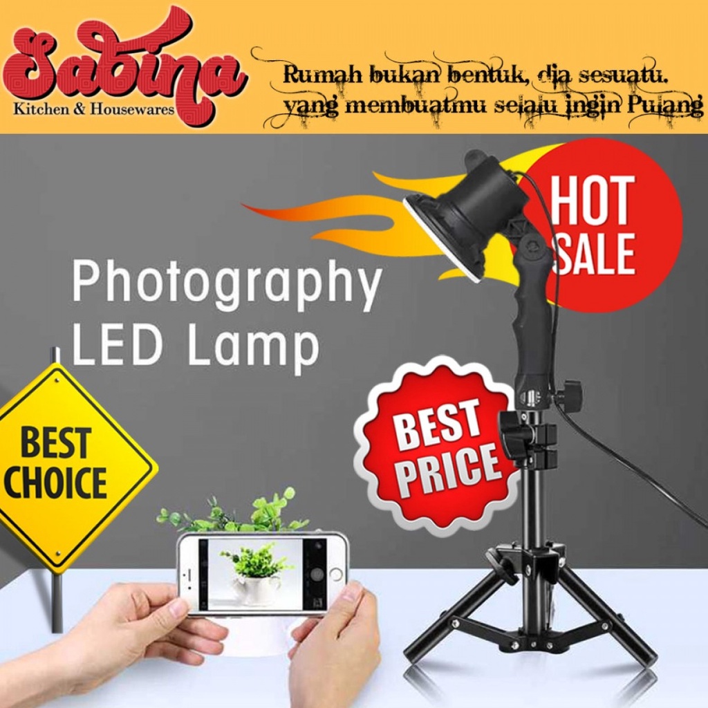 Lampu Foto Lighting Studio Mini 12W Dengan Tripod Light Stand 37CM