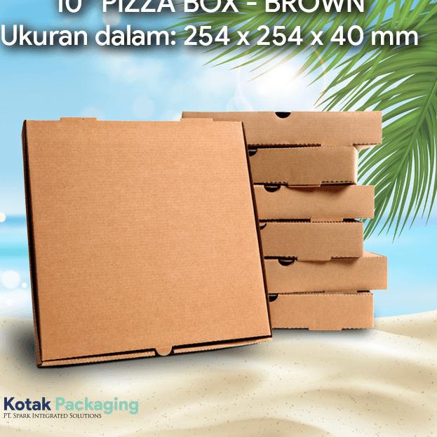

Kardus Kotak Pizza 25 x 25 x 4 Kraft Cokelat Karton Kemasan Box pitsa