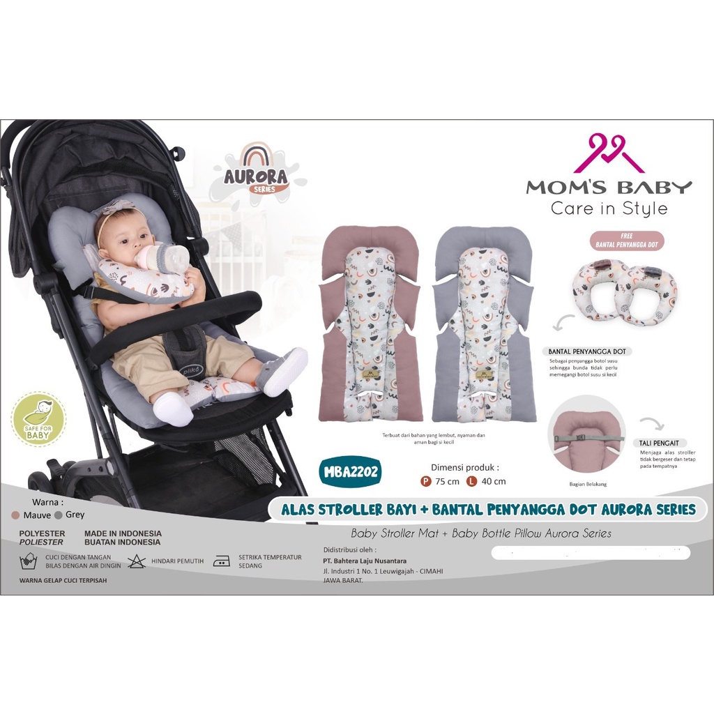 Mom's Baby Alas Stroller / Bouncer / Car Seat + Bantal Dot Motif Aurora Series - MBA 2202