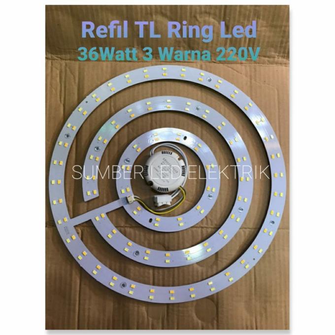 Module TL Ring Led 36W 36Watt Refil TL Ring Led Lampu Plafon 3 Warna