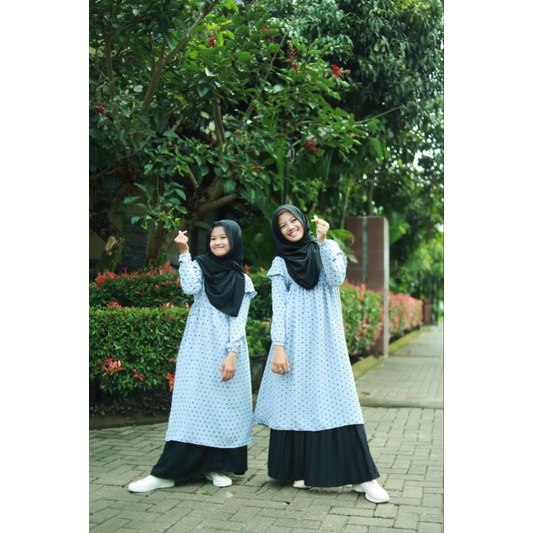 set tunik anak tanggung SD kls 6-SMP-SMA/LONG TUNIK REMAJA/gamis HIJABER/baju muslim anak tanggung