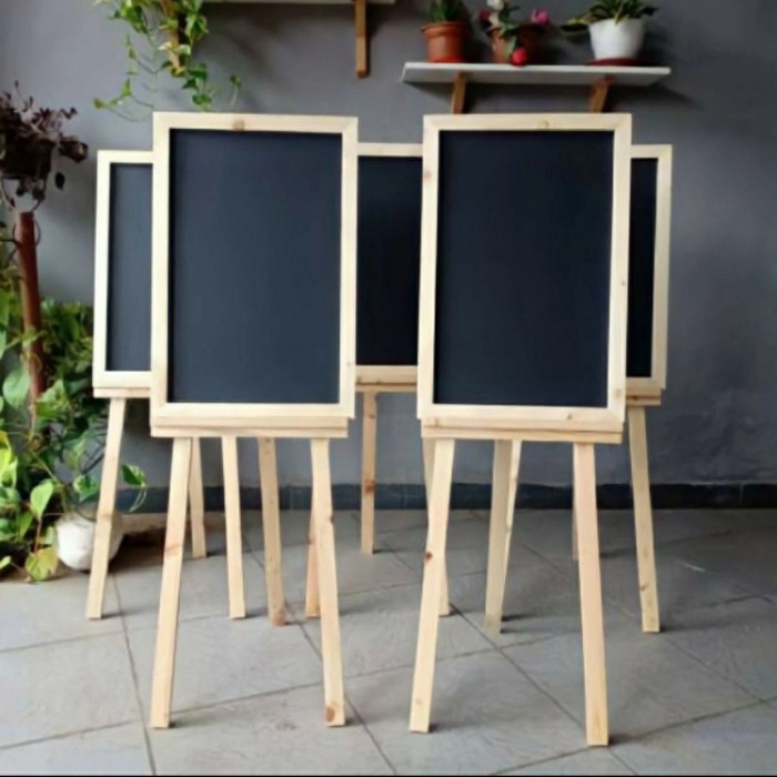 

Papan Tulis Papan Tulis Blackboard Chalkboard Kapur + Stand 60X40 + Stand 80Cm