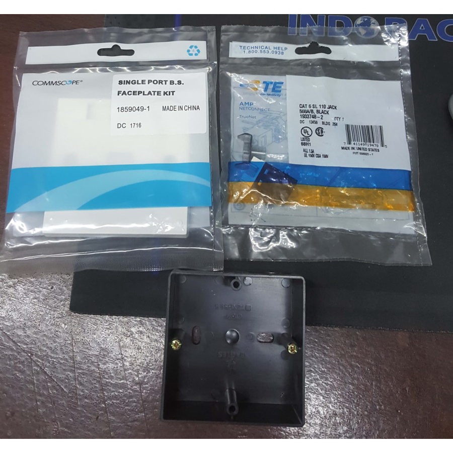 AMP Paket Face Plate cat 6