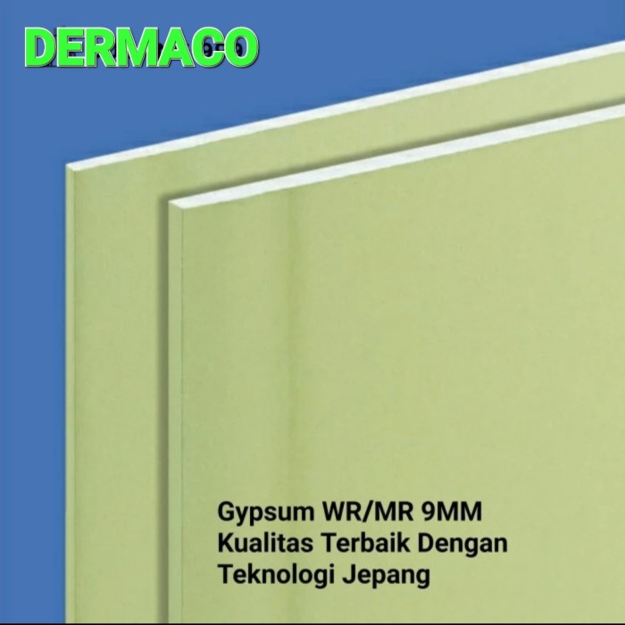 GYPSUM YOSHINO WR 9mm / GYPSUM BOARD YOSHINO WATER RESISTANCE 9mm