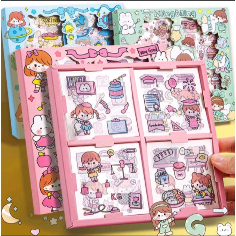

{MC8} STIKER MOMO ISI 100ps KEMASAN BOX KECIL MURAH