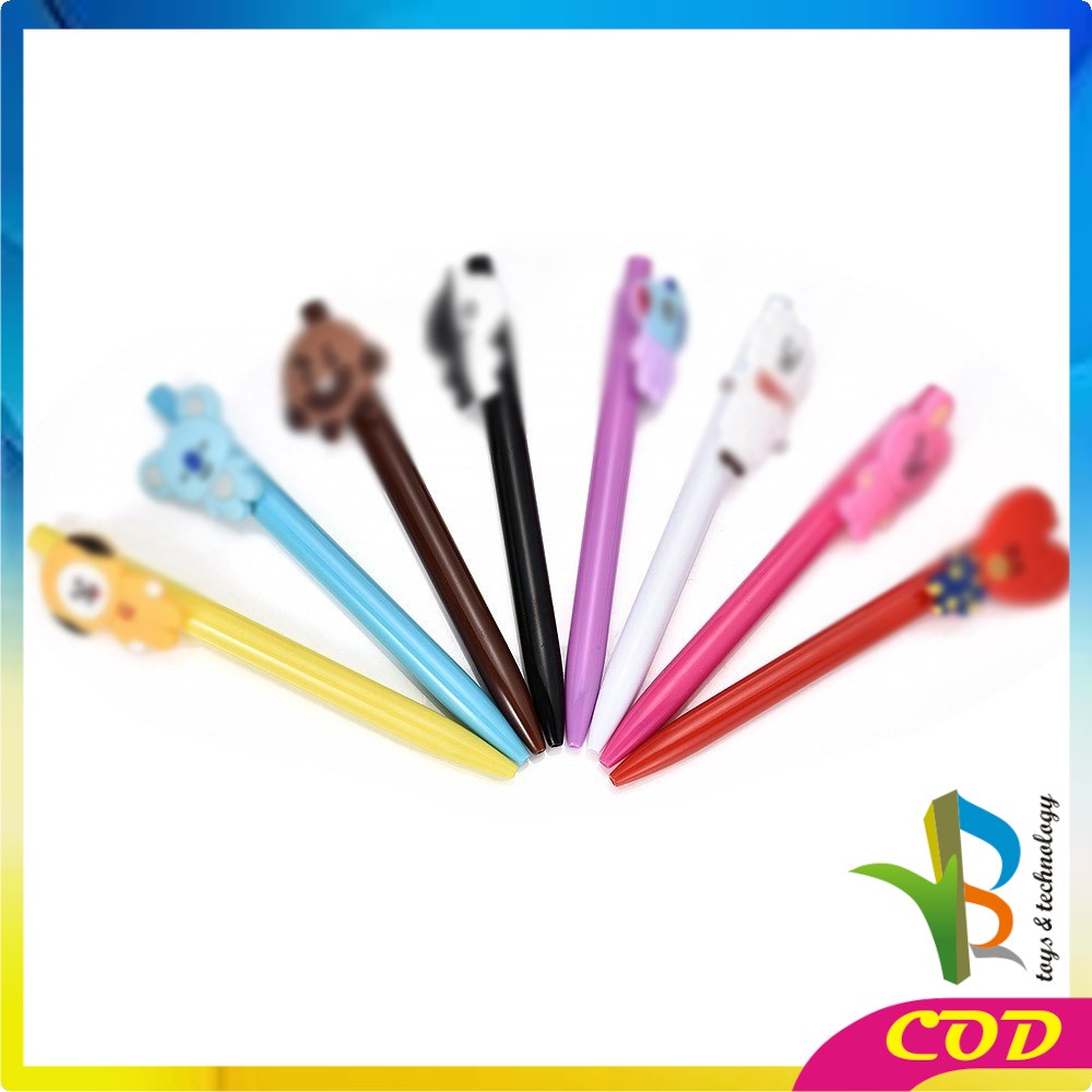 RB-A11 Pena Gel Pen Bangtanboy Pulpen Mekanik Karakter Alat Tulis Stationary