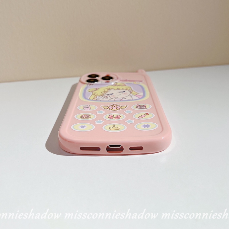 Soft Case Hp Gambar Sailor Moon Model Jepang / Retro Untuk IPhone 7 / 8plus / 11 / 12 / 13 / 14pro MAX / XR / X / XS MAX / SE