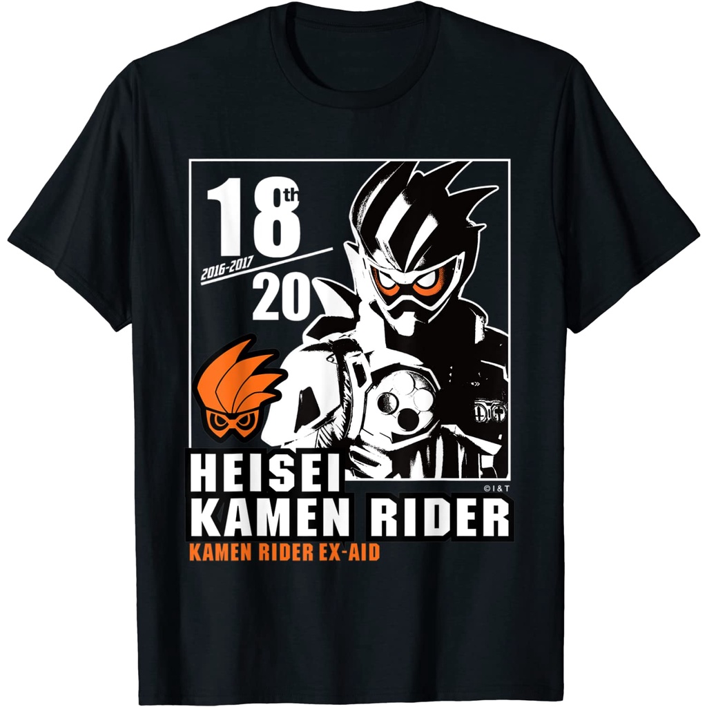 Kaos Baju Dewasa Pria Wanita Design Print Kamen Rider Ex-Aid Heisei Rider Anniversary T-Shirt