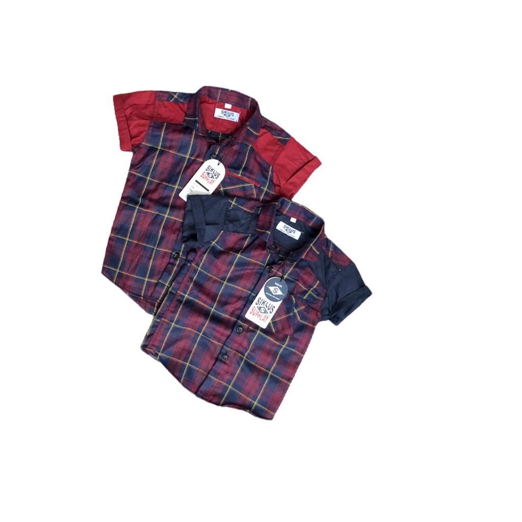 Mouser kids kemeja lengan pendek anak laki - laki