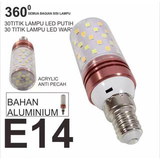 12W 16w  E27 E14 3 WARNA LAMPU BOLA LAMPU HIAS LED BULB F PUTIH LAMPU JAGUNG MIK