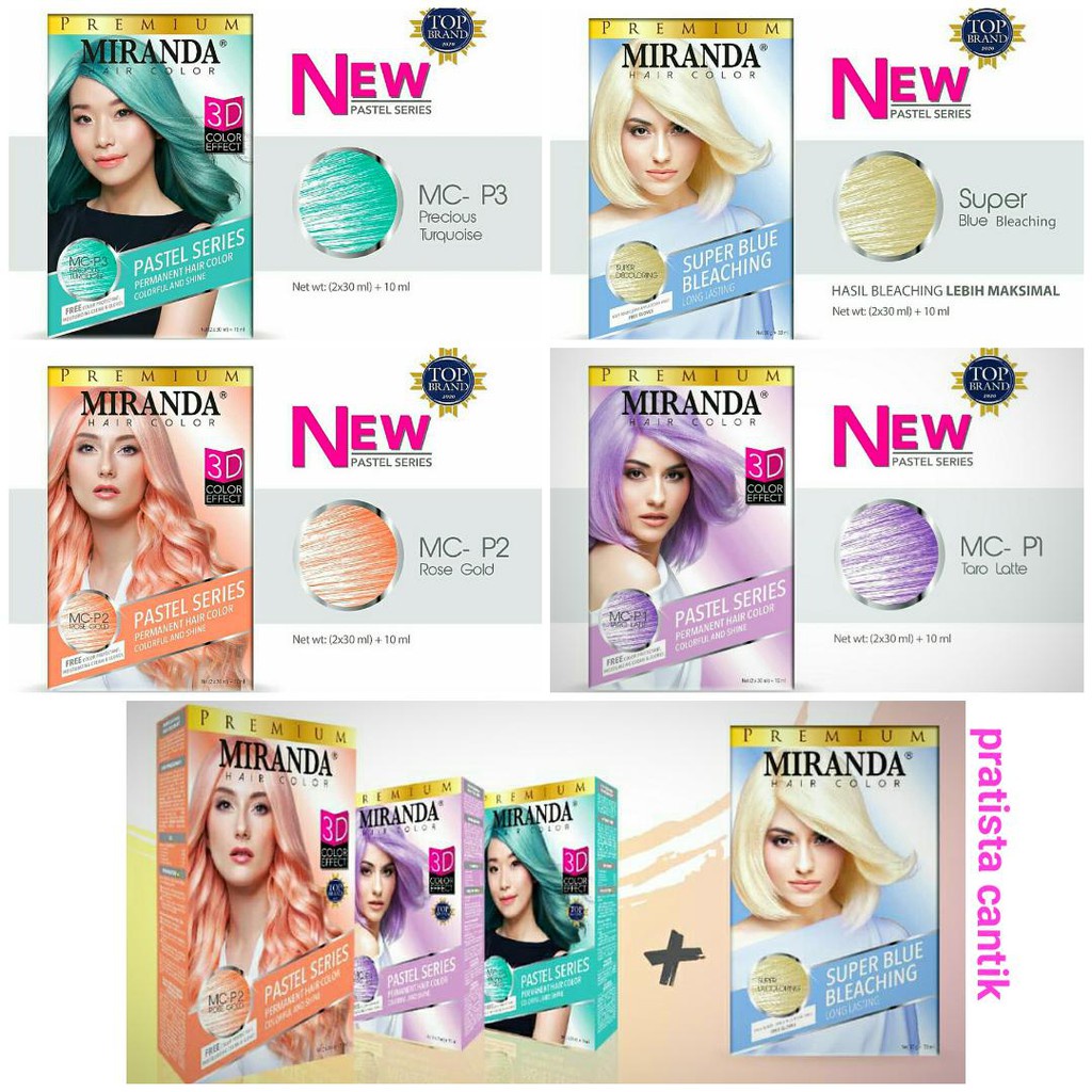 Jual Miranda Hair Color Pastel Series Semir Rambut Miranda Shopee Indonesia