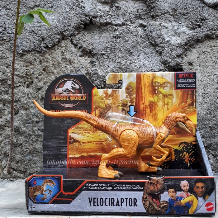 Jurassic world attack velociraptor blue original mattel