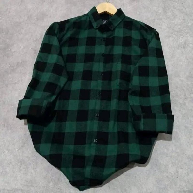 Kemeja Flanel Pria Lengan Panjang Motif Kotak Kotak Kualitas Premium Flanel Terbaru