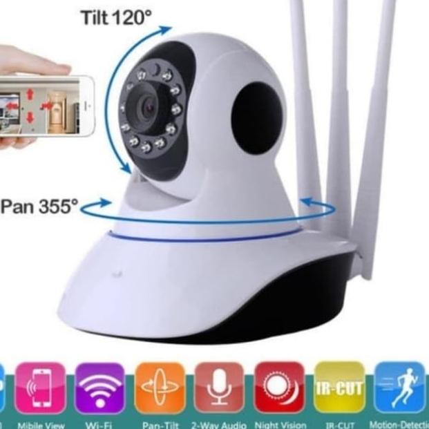 Wifi Smart Net Camera IP 1080P V380 Pro IPCam CCTV Wifi 3 Antena
