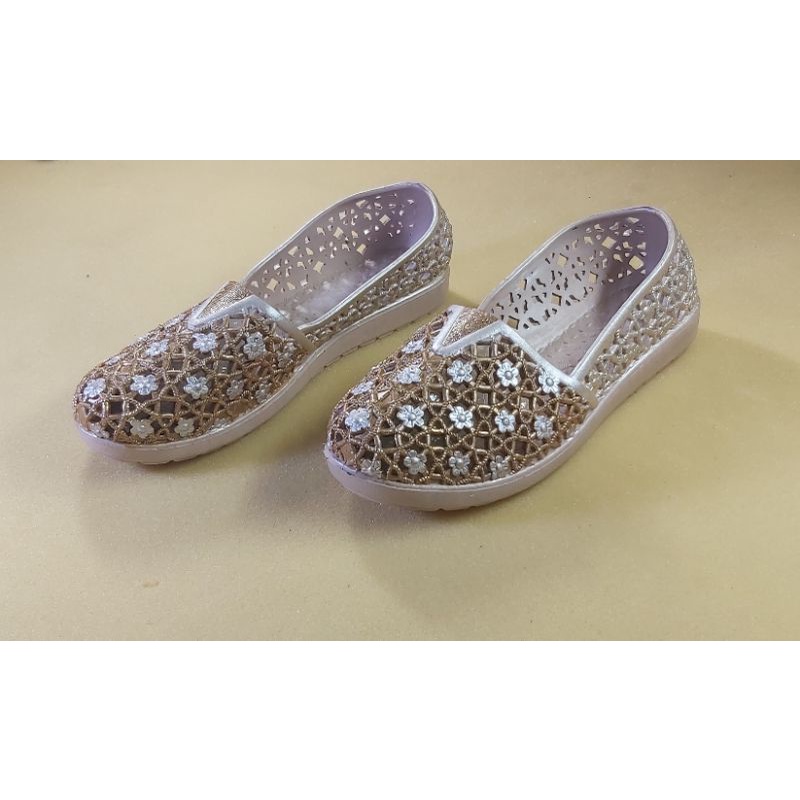 Sepatu Karet Wanita Q863 Slip On Jelly Shoes High Quality Empuk