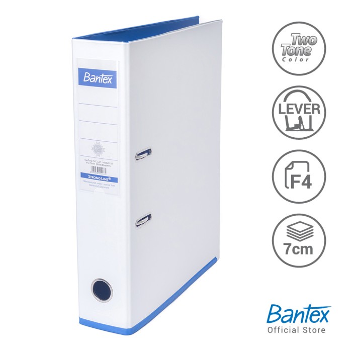 

Bantex Lever Arch File Two Tone Folio 7Cm White Blueberry #1465V0762