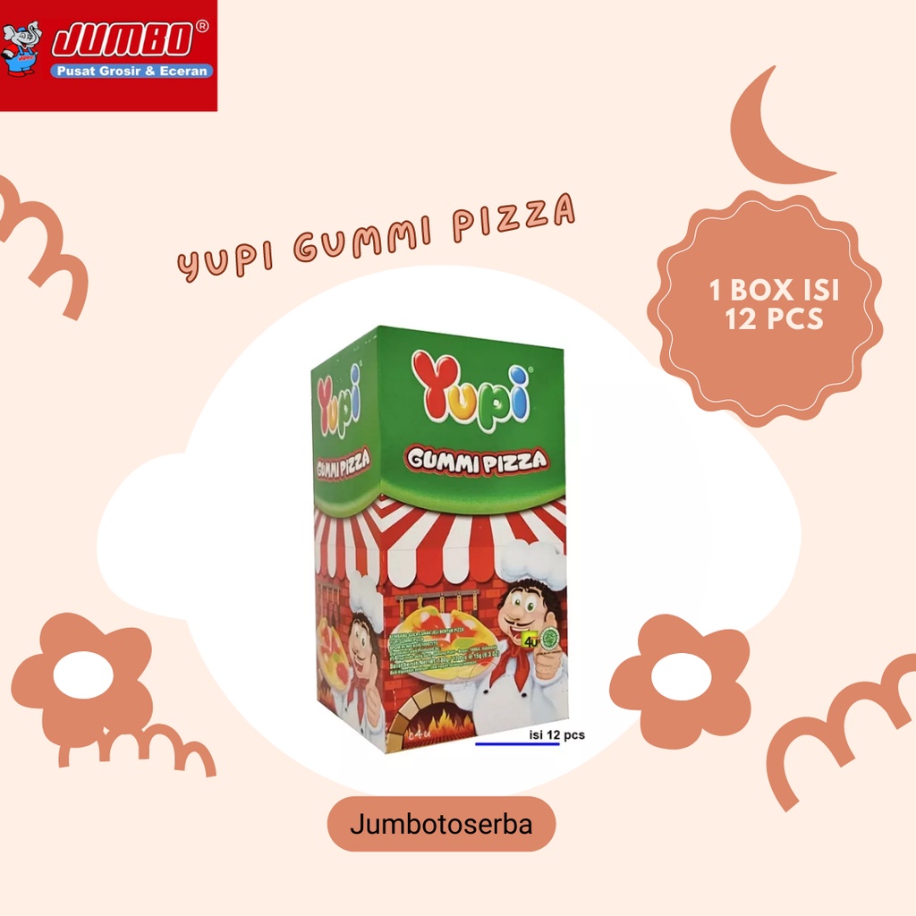 

Permen Yupi Gummi Pizza 1 Box isi 12 pcs