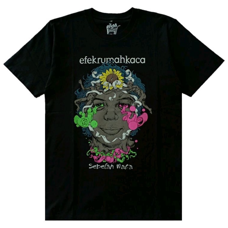 Ready Stock - Tshirt EFEK RUMAH KACA - SEBELAH MATA | Efek Rumah Kaca Official Merchandise