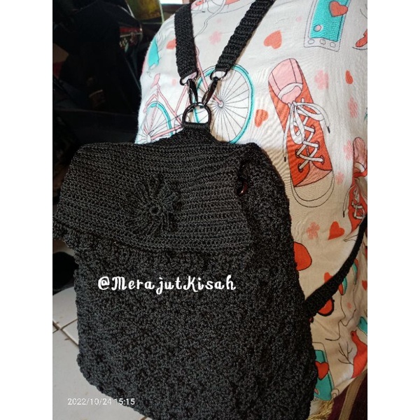 Tas Ransel Rajut Kriwil Premium Hand Made