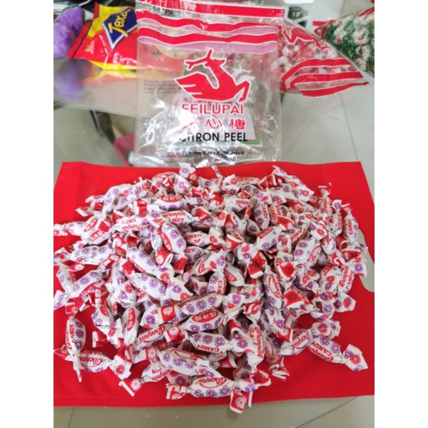 

Permen Curah Citroenpel/kulit jeruk 200 grams.