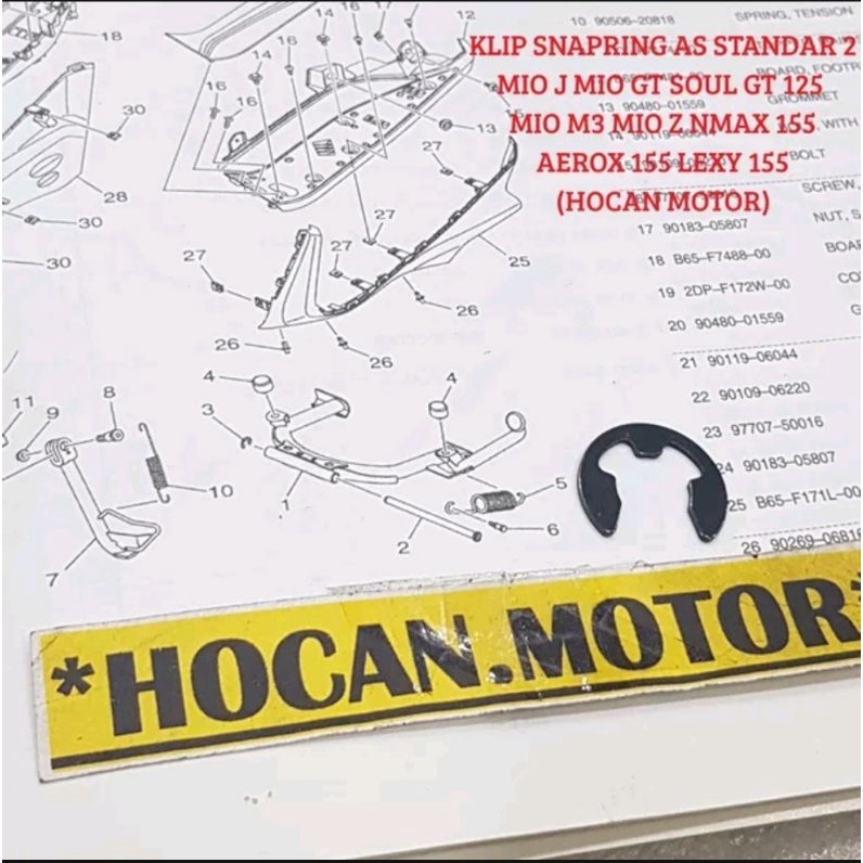 KLIP CLIP SPI SNAPRING AS STANDAR 2 TENGAH MIO SPORTY MIO SOUL FINO MIO M3 MIO J MIO GT SOUL GT X RI