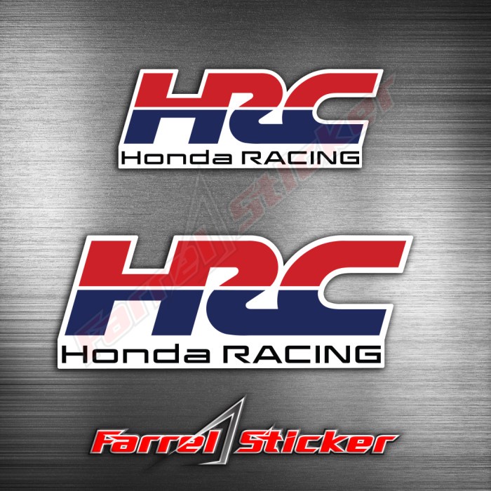 STIKER HRC BARU STICKER HRC NEW LOGO PRINTCUT - 7,5cm, Putih