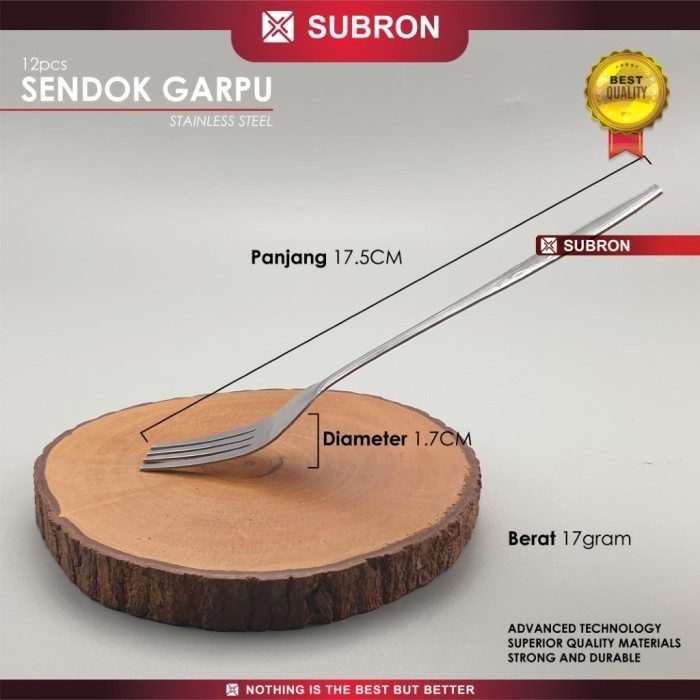 12pcs Sendok Garpu Makan 25gr - SUBRON