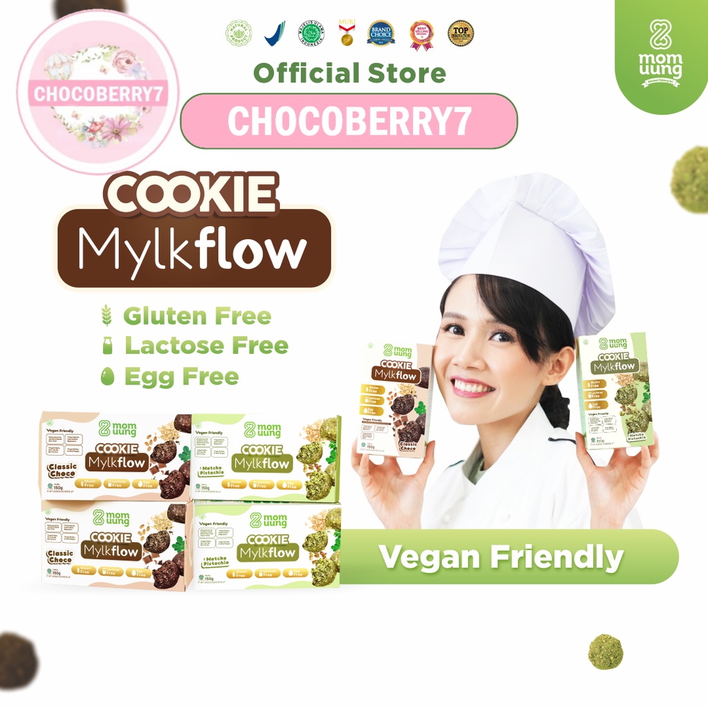 Mom Uung Cookie Mylkflow Ekstrak Kelor Almond Oat Vegan Friendly Cookies Kukis MomUung