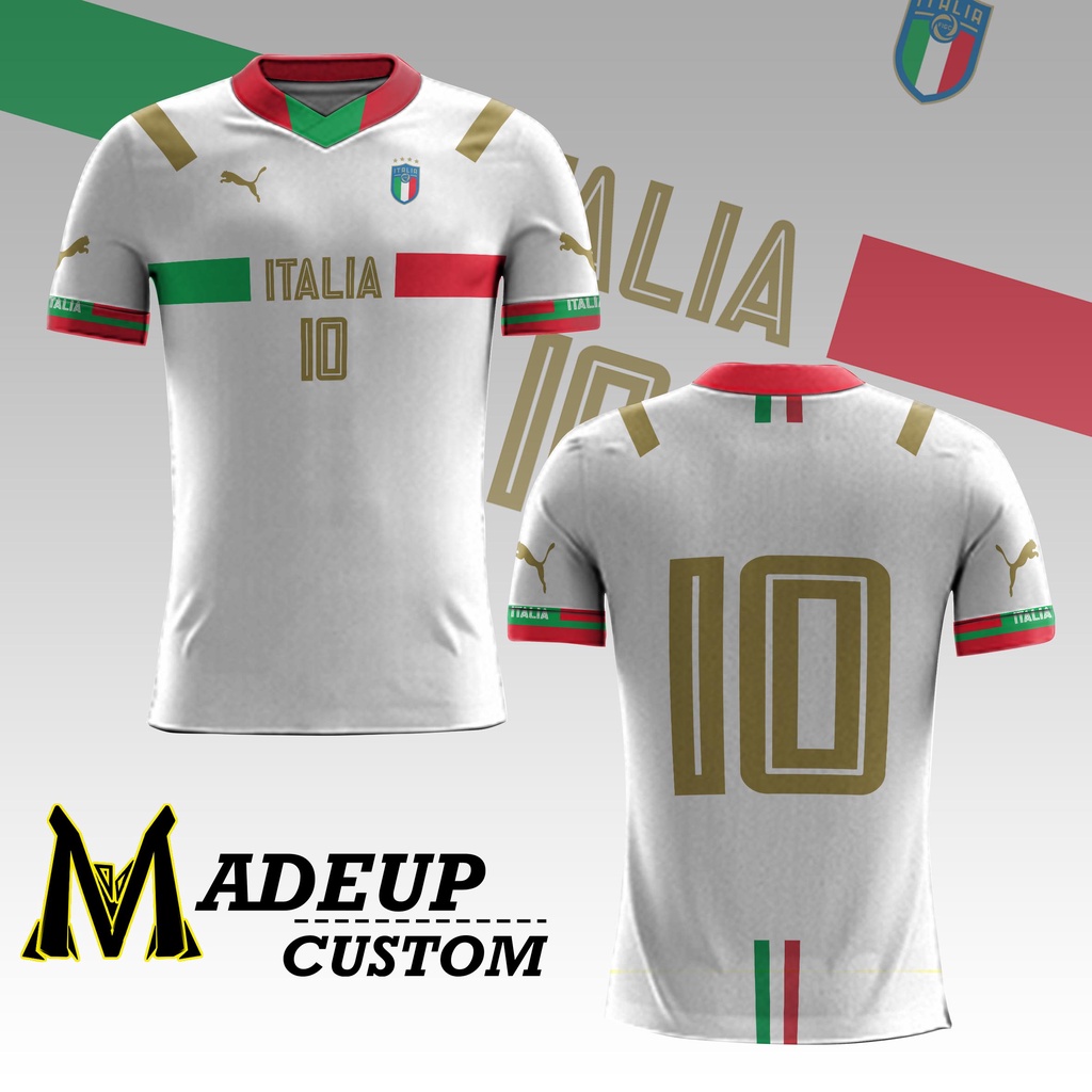kaos baju italia away dewasa dan anak FullPrinting 3D