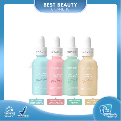 ★ BB ★ BIOAQUA 10X Effect Pemutih Wajah Moisturizing Essence Repair | Anti Aging | Vitamin C Whitening Serum - BIO AQUA【BPOM】