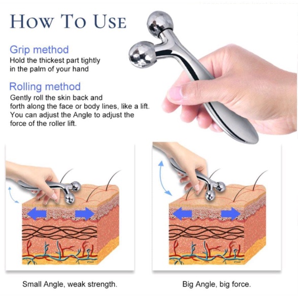 3D Face Massager Alat Pemijat Kulit Wajah Alat Pijat Muka Manual 3D Diamond SX - TY001