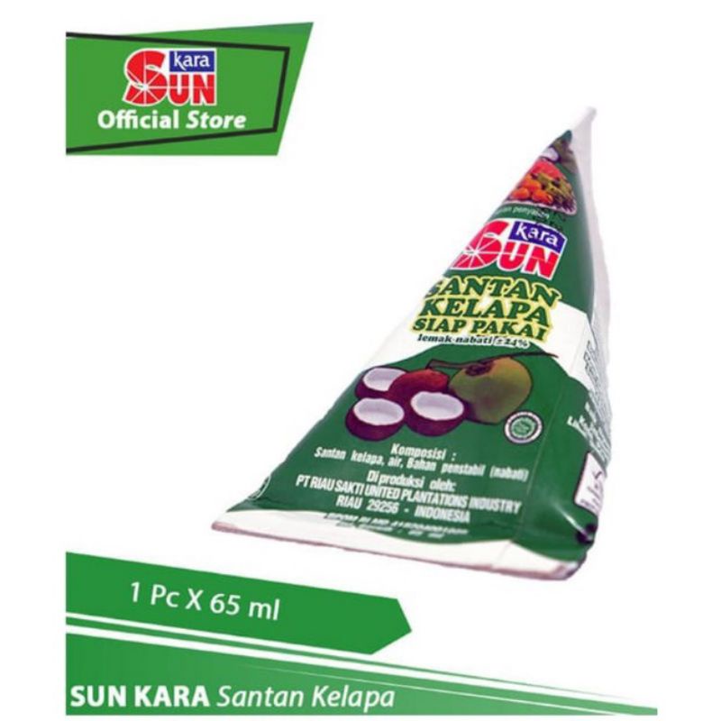 

sun kara santan kelapa siap pakai 65 ml santan instant