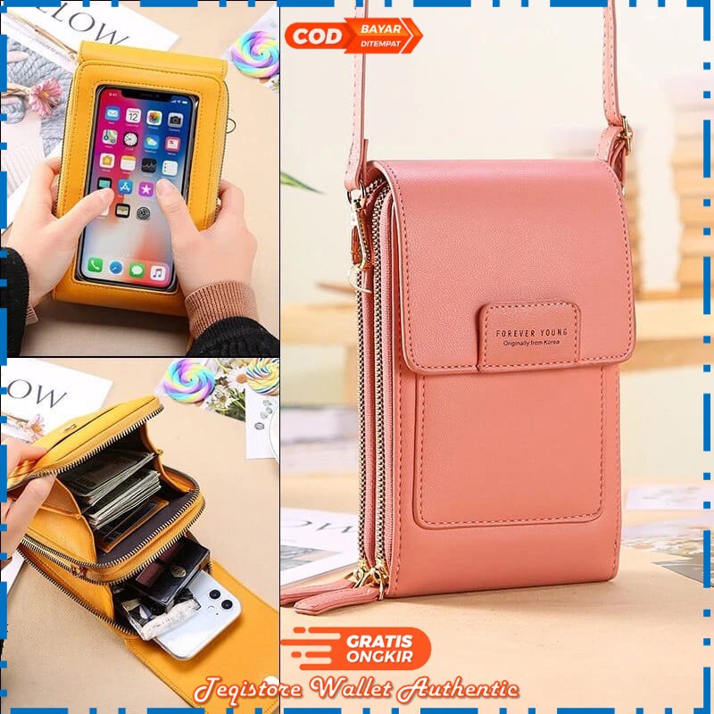 Tas Hp Wanita Tas Selempang Forever Young Bahan Miniso Terbaru Model Import KIARA & VALEE VR0045