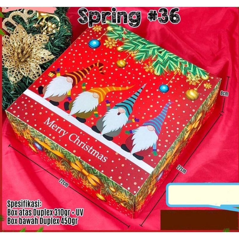 

KOTAK KUE NATAL / CAKE BOX CRISTMAS RED
