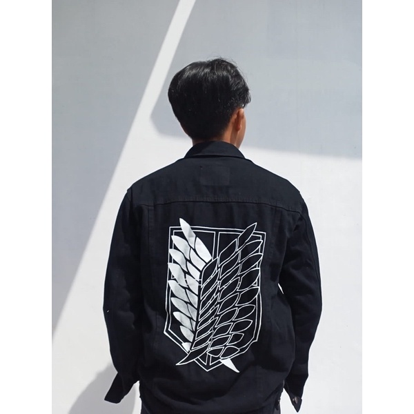 [COD] JAKET JEANS DENIM HITAM SABLON / JAKET JEANS PRIA / JAKET HITAM SABLON TERKINI