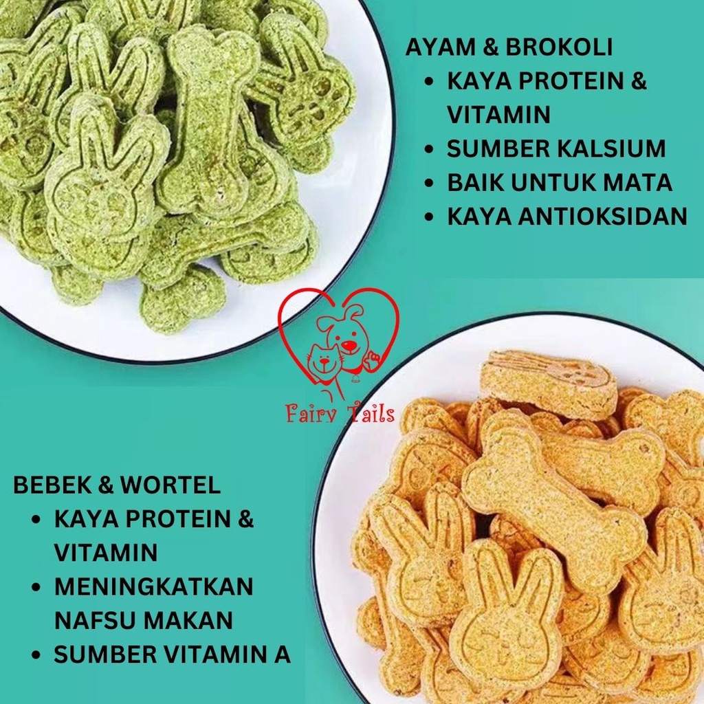 [016] Snack Anjing Rupert's Choice Biskuit Cookies Susu Kambing  Daging dan Sayur Segar Cemilan Sehat Anabul [Premium German Quality] Dog Calcium Treat