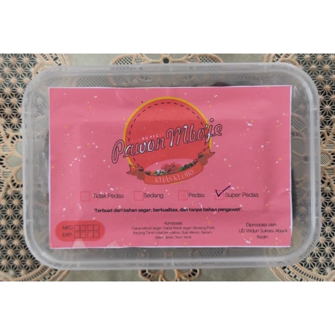 

Sambel pecel Sangat Pedas khas kediri 500 gram Sangrai premium "Pawon Mbo'je
