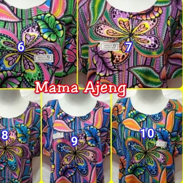 Setelan Kulot Jumbo Kencana Ungu Label Biru