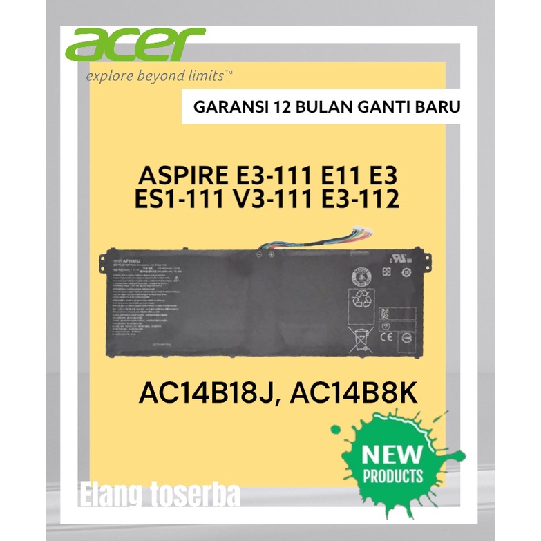 Jual Battery batrai Baterai ACER Aspire E3-111 E3-112 ES1-511 (model