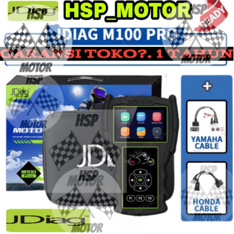Jual Scaner JDiag M100 Pro Motor injeksi Honda Yamaha & Universal OBD1 ...