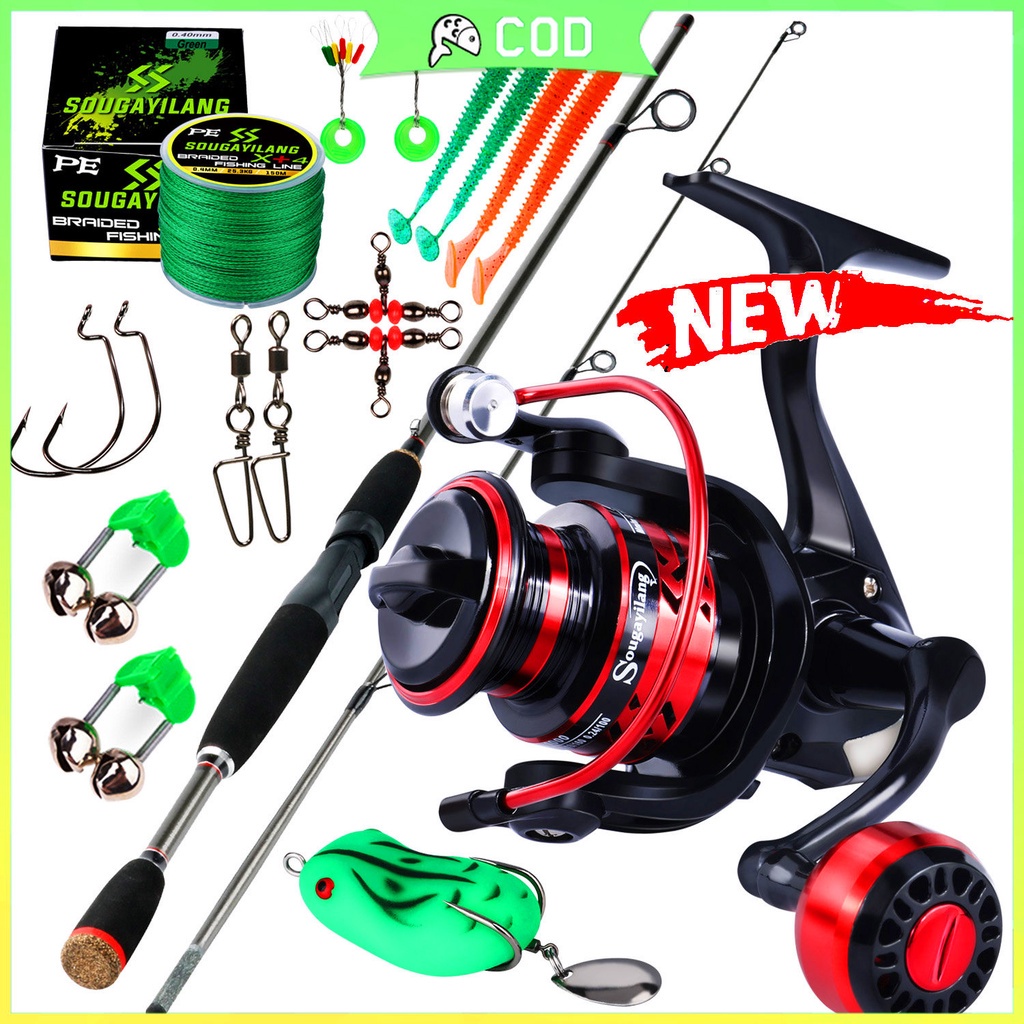 Sougayilang Set Pancing 1.8 Eva Joran Pancing 1000-4000 Reel Pancing 150 M Memancing PE Line Aksesor