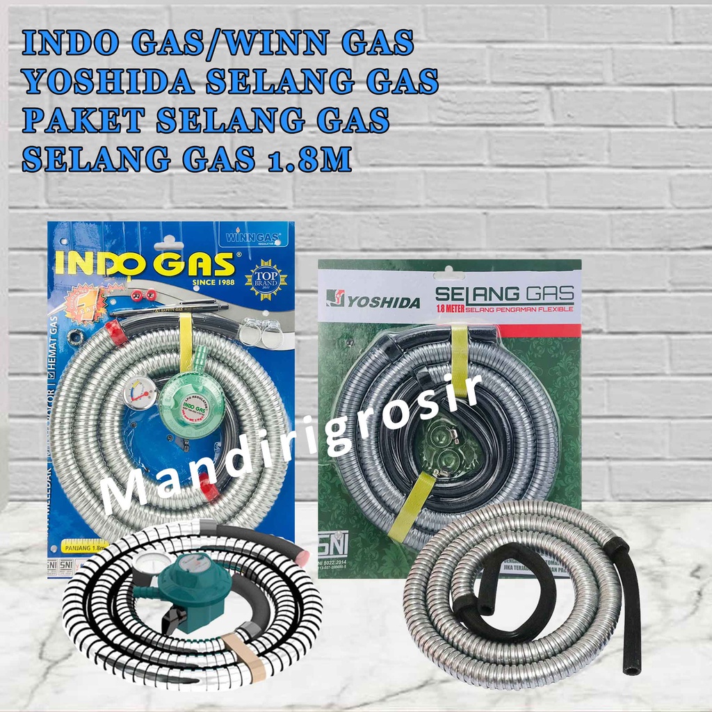 Selang Gas Yoshida * Selang Indo Gas * Paket Selang Gas * Selang Gas 1.8M