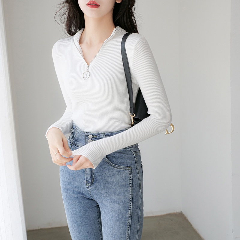 【Elegant】Casual V-Neck Long Sleeve T-shirts 7089